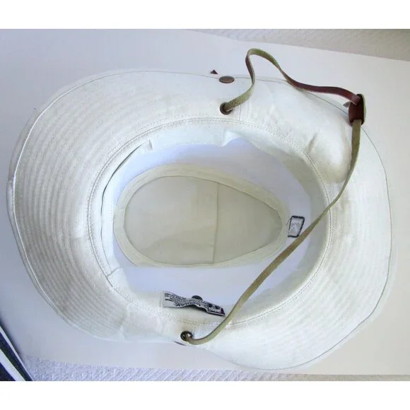 Men's Kodiak Rugged Outback Headwear Beige & Leather Strap - OS 100% Cotton NWT - Picture 11 of 16